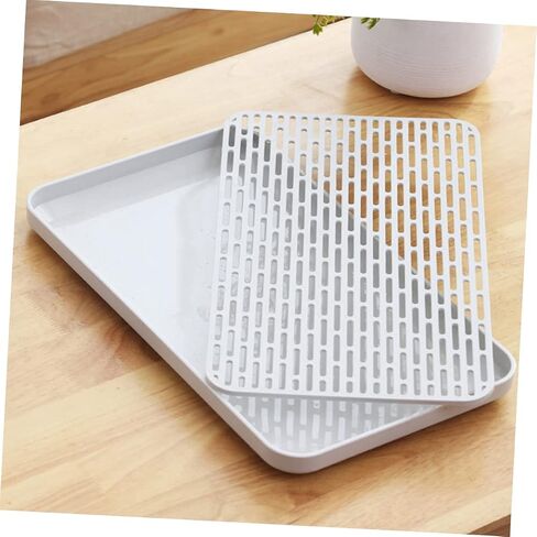 Cabilock Bathroom Tray Kitchen Countertop Organizer Decorative Bottle Drying Rack Leakproof Stabile Serving Dish in Saudi Arabia
