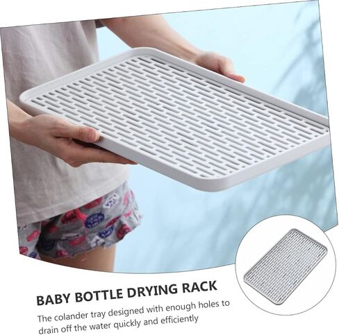 Cabilock Bathroom Tray Kitchen Countertop Organizer Decorative Bottle Drying Rack Leakproof Stabile Serving Dish in Saudi Arabia