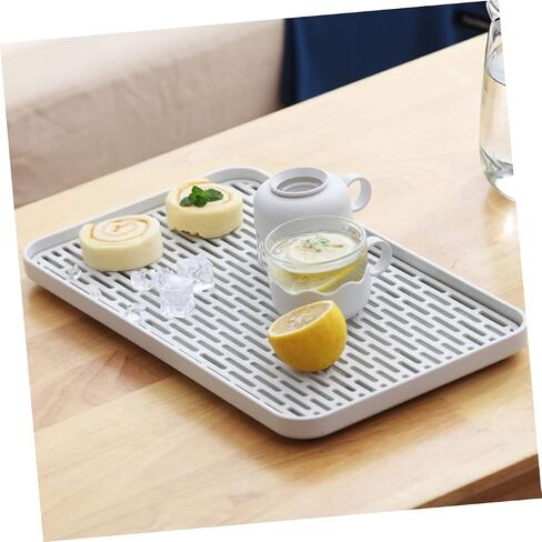 Cabilock Bathroom Tray Kitchen Countertop Organizer Decorative Bottle Drying Rack Leakproof Stabile Serving Dish in Saudi Arabia
