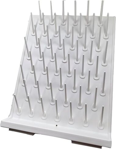 Lab Drying Racks for Lab Glassware and Bottles Wall Mounted Test Tube Dryer Detachable PP Lab Rack White (Small 27pegs) in Kuwait