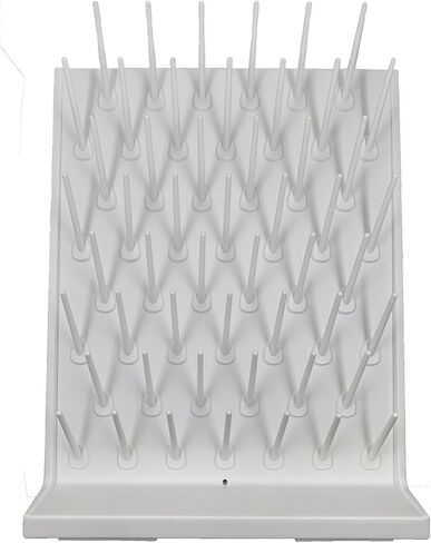Lab Drying Racks for Lab Glassware and Bottles Wall Mounted Test Tube Dryer Detachable PP Lab Rack White (Small 27pegs) in Kuwait