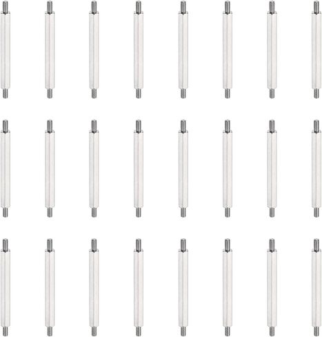 MECCANIXITY 24 Pcs Stainless Steel Double Ended Stud Nut, M3x52mm Male to Male Double End Threaded Stud for Hex Head Double End Studs Rods Right Left Hand Thread Screws in Saudi Arabia