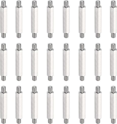 meccanixity 24 pcs الفولاذ المقاوم للصدأ مقاوم للصدأ مزدوج الجوز ، m5x42mm ذكر لذب in Saudi Arabia