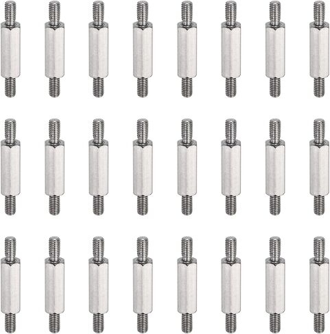 meccanixity 24 pcs الفولاذ المقاوم للصدأ مقاوم المقاوم للصدأ جوز المسمار ، m3x26mm ذكر لذب in Saudi Arabia