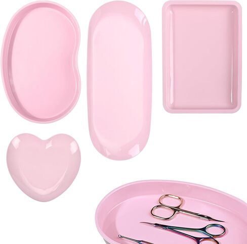 Stainless Steel Tray, Lrregular Tray, Nail Tool Dish, Trays for Jewelry, Makeup Cosmetic, Gadgets Set (Purple) in Saudi Arabia