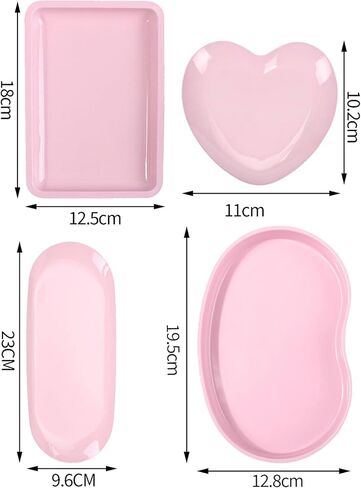 Stainless Steel Tray, Lrregular Tray, Nail Tool Dish, Trays for Jewelry, Makeup Cosmetic, Gadgets Set (Purple) in Saudi Arabia