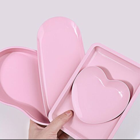 Stainless Steel Tray, Lrregular Tray, Nail Tool Dish, Trays for Jewelry, Makeup Cosmetic, Gadgets Set (Purple) in Saudi Arabia