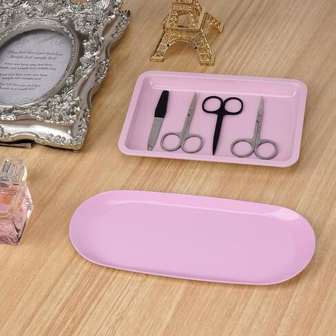 Stainless Steel Tray, Lrregular Tray, Nail Tool Dish, Trays for Jewelry, Makeup Cosmetic, Gadgets Set (Purple) in Saudi Arabia