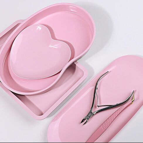 Stainless Steel Tray, Lrregular Tray, Nail Tool Dish, Trays for Jewelry, Makeup Cosmetic, Gadgets Set (Purple) in Saudi Arabia