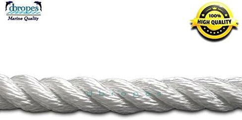 3 Strand Mooring Pendant 100% Nylon Rope 5/8 X 15 Ft with Thimble. Tensile Strength 10400 Lbs. Made in USA in Saudi Arabia