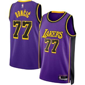 Luka Doncic Los Angeles Lakers NBA Kids Youth 8-20 Purple Dettion Edition Swingman Jersey in Saudi Arabia