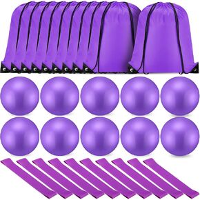 Soulchen 30 Pcs Exercise Pilates Ball 9 Inch with Bags Resistance Bands 25-30 lbs for Working Out Exercise Equipment Set for Yoga Stability Barre Training Stretching Physical Posture Training Gym in Saudi Arabia