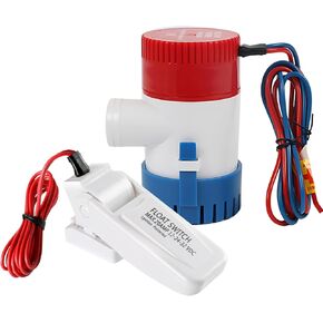 Boat Bilge Water Pump, 12 V 1100 GPH, Automatic/Non - Automatic Marine Bilge Pump, with Boat Pump Float Switch 12 V 24 V 32 V, for Boats, yacht, Boat, Caravan RV Submersible in Saudi Arabia