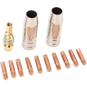 Torch Nozzle 10×7×2 13pcs Conductive Contact tip Nozzle red Copper Welding Torch Conductive Nozzle Set for Replacement in Saudi Arabia