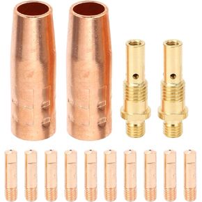 غاز الزفاف 14pcs مجموعة ملحقات شعلة اللحام 2PCS 21-50 1/2 فوهات الغاز 2pcs 35-50 ناشر الغاز و 10pcs القطب لـ Magnum 100l in Kuwait