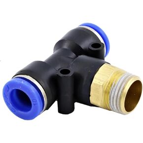 20/50pcs موصل سريع الهوائية 4mm-12mm خراطيم أنبوب هواء تركيب 1/4 "1/8" 3/8 "1/2" BSPT MALE THROW TROHE COUPLER (OD10MM-1I8 ، PL (50pcs)) in Kuwait