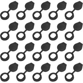 PATIKIL Door Lock Dust Cover, 20Pcs 16mm Panel Cam Lock Dust Cover Plastic Waterproof Caps for Cam Lock Switch Cabinet Power Cabinet Control Distribution Cabinet, Black in Kuwait