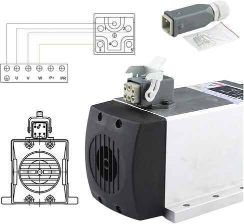 محرك المغزل المبرد بالهواء 3KW ER20 220V 380V إدراج الطيران مع شفة (3.0KW 220V) in Saudi Arabia