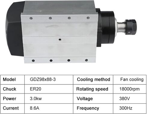 محرك المغزل المبرد بالهواء 3KW ER20 220V 380V إدراج الطيران مع شفة (3.0KW 220V) in Saudi Arabia
