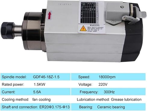 GDF46-18Z 1.5KW square air-cooled spindle ER11(380V) in Saudi Arabia