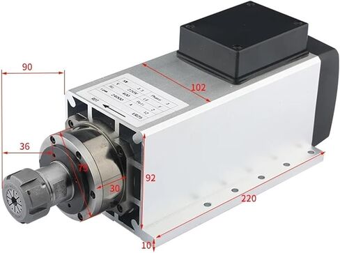 Spindle Motor 3.5kw ER25 220V 24000rpm with Flange high Speed 4 Ceramic shafts(3.5kw ER25 220V) in Saudi Arabia