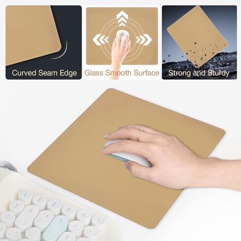 Glass Mousepad with Hard Surface for Gaming, Ultra Smooth Mouse Mat, Water-Resistant Large Mouse Pad Precision Speed Control for Esport Games/Office, White XL(15.7’’×19.6’’) in Saudi Arabia