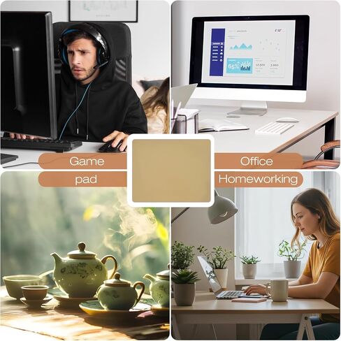 Glass Mousepad with Hard Surface for Gaming, Ultra Smooth Mouse Mat, Water-Resistant Large Mouse Pad Precision Speed Control for Esport Games/Office, White XL(15.7’’×19.6’’) in Saudi Arabia