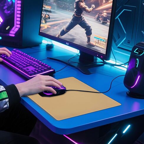 Glass Mousepad with Hard Surface for Gaming, Ultra Smooth Mouse Mat, Water-Resistant Large Mouse Pad Precision Speed Control for Esport Games/Office, White XL(15.7’’×19.6’’) in Saudi Arabia