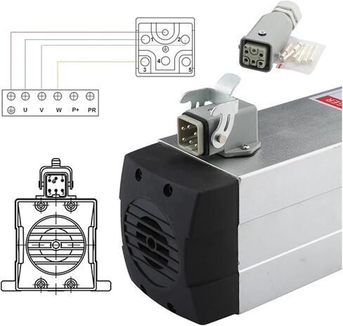 2.2kw air cooled spindle motor 380V 220V 18000rpm ER20 300Hz 2.2kw P4 with ball bearing(2.2kw ER20 220V) in Saudi Arabia