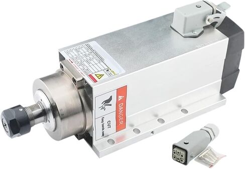 Square air-cooled electric spindle 2.2KW ER20 220V 380V 400Hz 24000rpm Mounting flange(2.2kw ER20 380V) in Saudi Arabia