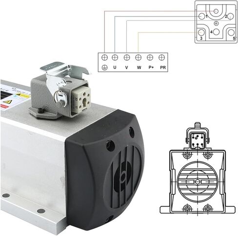 1.5kW ER11 air-Cooled Spindle Motor 220V 380V 24000rpm mounting Flange(1.5kw ER11 220V) in Saudi Arabia