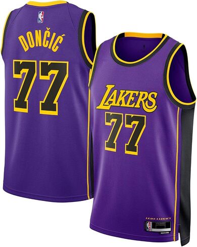 Luka Doncic Los Angeles Lakers NBA Kids Youth 8-20 Purple Statement Edition Swingman Jersey in Saudi Arabia