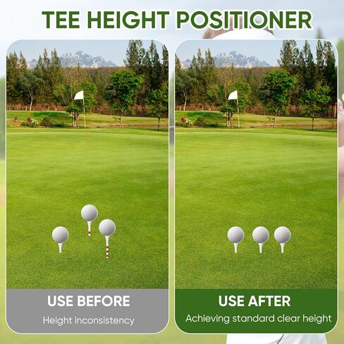 2 Pcs Golf Tee Height Adjuster Acrylic 7 Settings Adjustments Tee Height Positioner Golf Accessories Training Aid Setter for Consistent Swings for Indoor Outdoors in Saudi Arabia