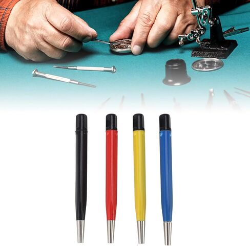 Fiberglass Scratch Brush Pen 4-Pieces Scratch Brush with Steel, Brass, Nylon, Fiberglass Tips for Jewelry Cleaning, Circuit Board Maintenance, Auto Rust Removal and Watch Polishing in Saudi Arabia