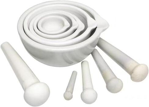 2PCS/LOT LAB CERAMIC MORTAR و PEESTLE مجموعة للخلط والطحن (13 سم) in Saudi Arabia