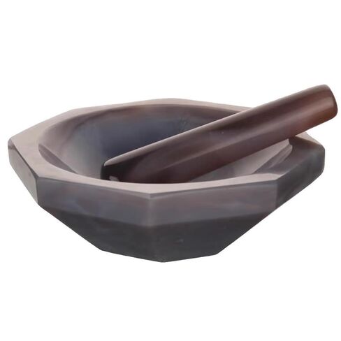 1 Set of Natural Agate Mortar and Mortar 30 mm to 130 mm Internal Diameter Laboratory A for Grinding Chemistry Laboratory (Inner Dia 120 mm) in Saudi Arabia