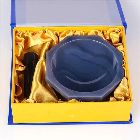 1 Set of Natural Agate Mortar and Mortar 30 mm to 130 mm Internal Diameter Laboratory A for Grinding Chemistry Laboratory (Inner Dia 120 mm) in Saudi Arabia