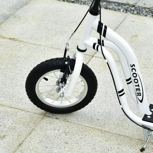 Aosom Youth Scooter Front and Rear Caliper Dual Brakes 12-Inch Inflatable Front Wheel Ride On Toy for Age 5+ in Kuwait