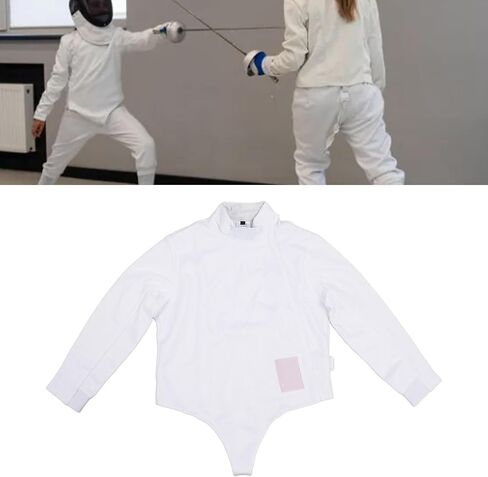 Alomejor Kids Fencing Jacket, Lightweight Fencing Vest with Ice Silk, Adjustable Cuffs and Collar for Boys Crafted in Kuwait