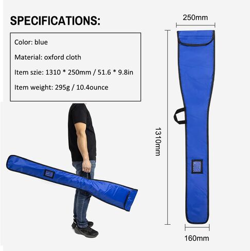 1310x250mm/51.6x9.8in Oxford Cloth Paddle Storage Bag, Dual Layer Canoe Kayak Paddle Protective Carrying Bag for Touring Paddles and Splits in Saudi Arabia