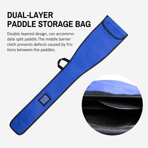 1310x250mm/51.6x9.8in Oxford Cloth Paddle Storage Bag, Dual Layer Canoe Kayak Paddle Protective Carrying Bag for Touring Paddles and Splits in Saudi Arabia