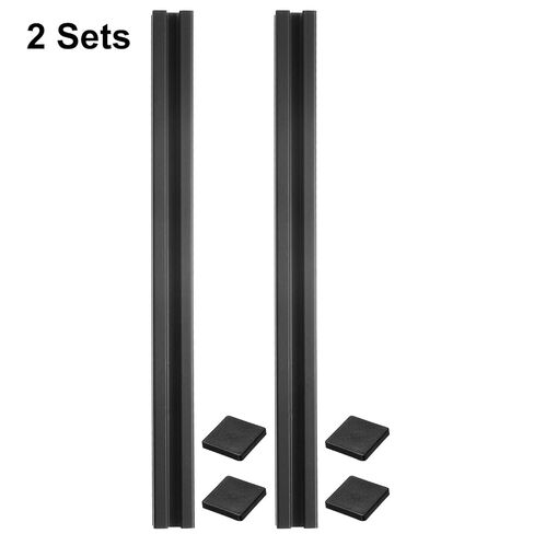uxcell 2 pcs t slot 2020 profile profile ancliinum anclude 250 مم 10 بوصة ، إطار بثق السكك الحديدية الخطي الأسود القياسي الأوروبي للطابعة ثلاثية الأبعاد ، آلة CNC in Kuwait
