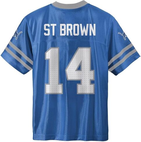 Amon-Ra St. Brown Detroit Lions Blue #14 NFL Infant Toddler Name and Number Team Color Home Player Football Jersey in Saudi Arabia