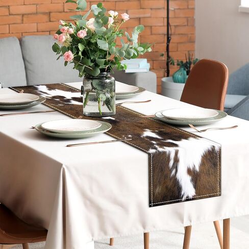 طاولة طباعة الفهد عداء بني فهد ديكور العدائين الغربيين زينة المطبخ المطبخ المزرعة in Kuwait