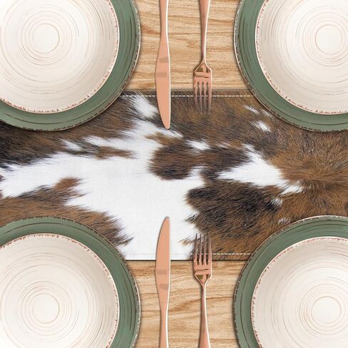 طاولة طباعة الفهد عداء بني فهد ديكور العدائين الغربيين زينة المطبخ المطبخ المزرعة in Kuwait