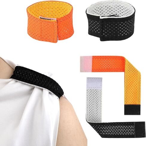 2 Pairs Sleeve Holders for Sports, Jersey Sleeve Bands Softball Shirt Ties for Sleeves Adjustable for Tennis, Football, Basketball, Baseball, Sports Sleeves Finishing Unisex Breathable Mesh in Saudi Arabia