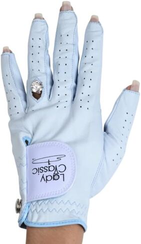 Women’s Left for Right Handed Golfers Golf Glove for Nails and Rings | Contour Fit for Comfort & Open-Tip Nail Slots | Breathable Stylish Golf Gloves for Women in Kuwait