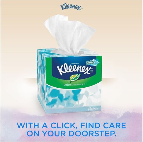 أنسجة الوجه Kleenex مع المستحضر ، 120 CT ، 4 حزمة in Kuwait
