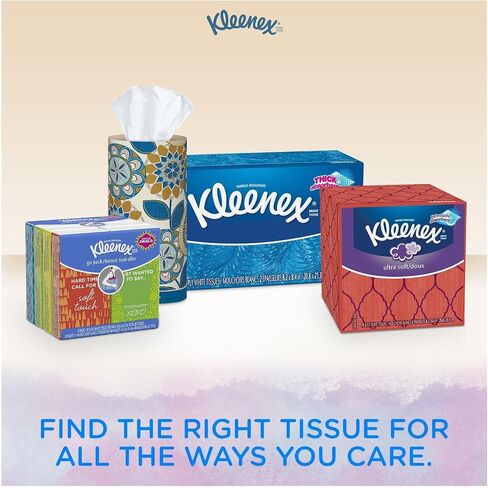 أنسجة الوجه Kleenex مع المستحضر ، 120 CT ، 4 حزمة in Kuwait