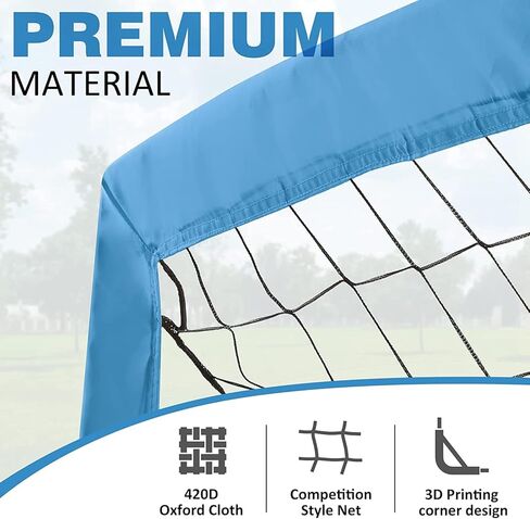 BOHEN 5x3ft Portable Soccer Goal for Kids Backyard with Carry Bag - Easy Folding Lightweight Fun for Outdoor Indoor Training Games for Teen Youth Adult in Kuwait